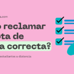 cómo reclamar una nota si estudias a distancia